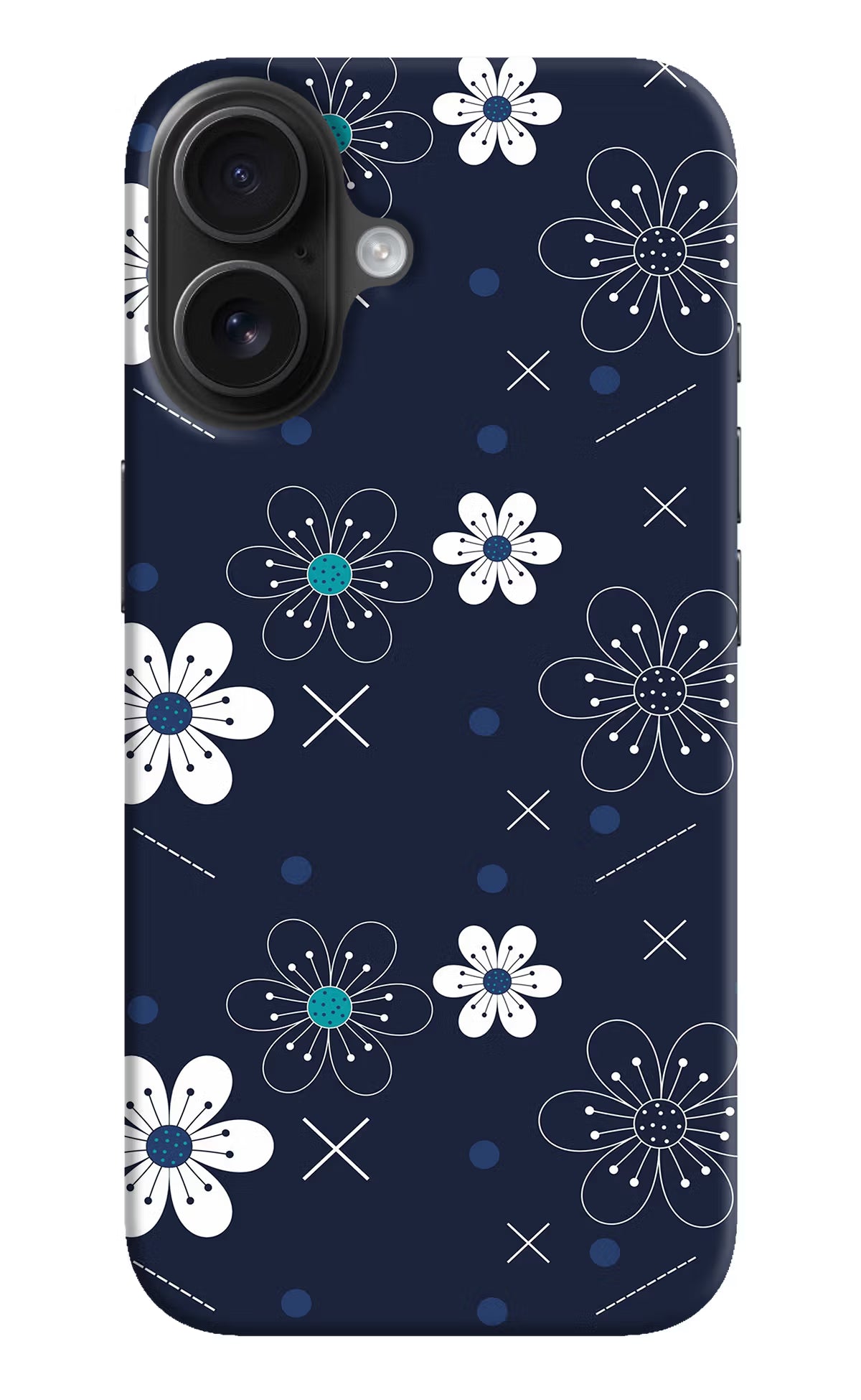 Flowers iPhone 16 Hard Case Back Cover by Casekaro