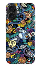 Space Abstract iPhone 16 Hard Case Back Cover by Casekaro