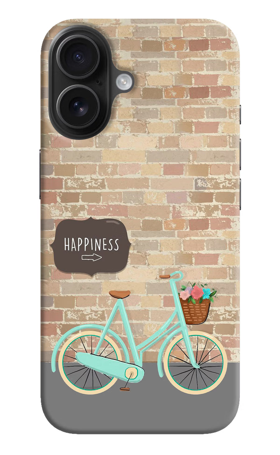Happiness Artwork iPhone 16 Back Cover, Hard case