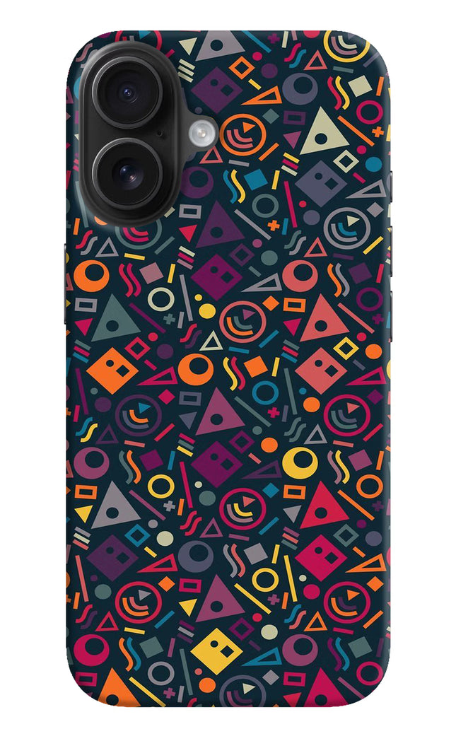 Geometric Abstract iPhone 16 Hard Case Back Cover by Casekaro