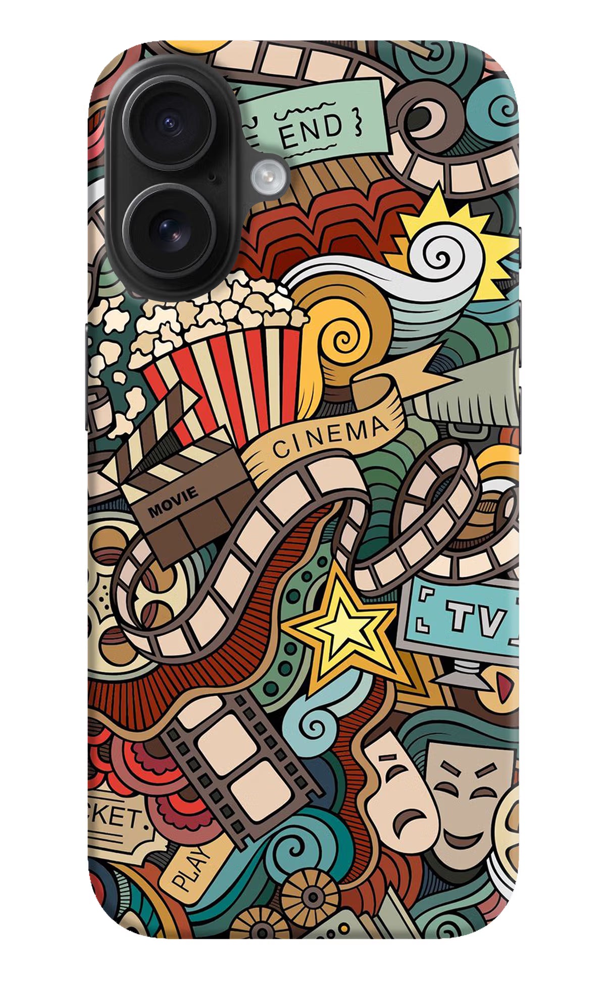 Cinema Abstract iPhone 16 Hard Case Back Cover by Casekaro