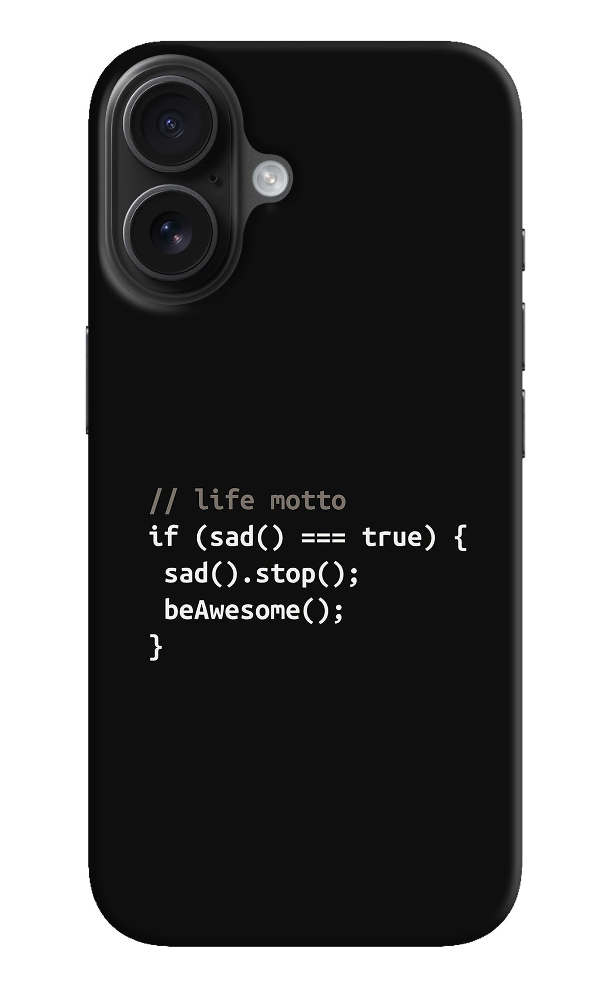 Life Motto Code iPhone 16 Back Cover