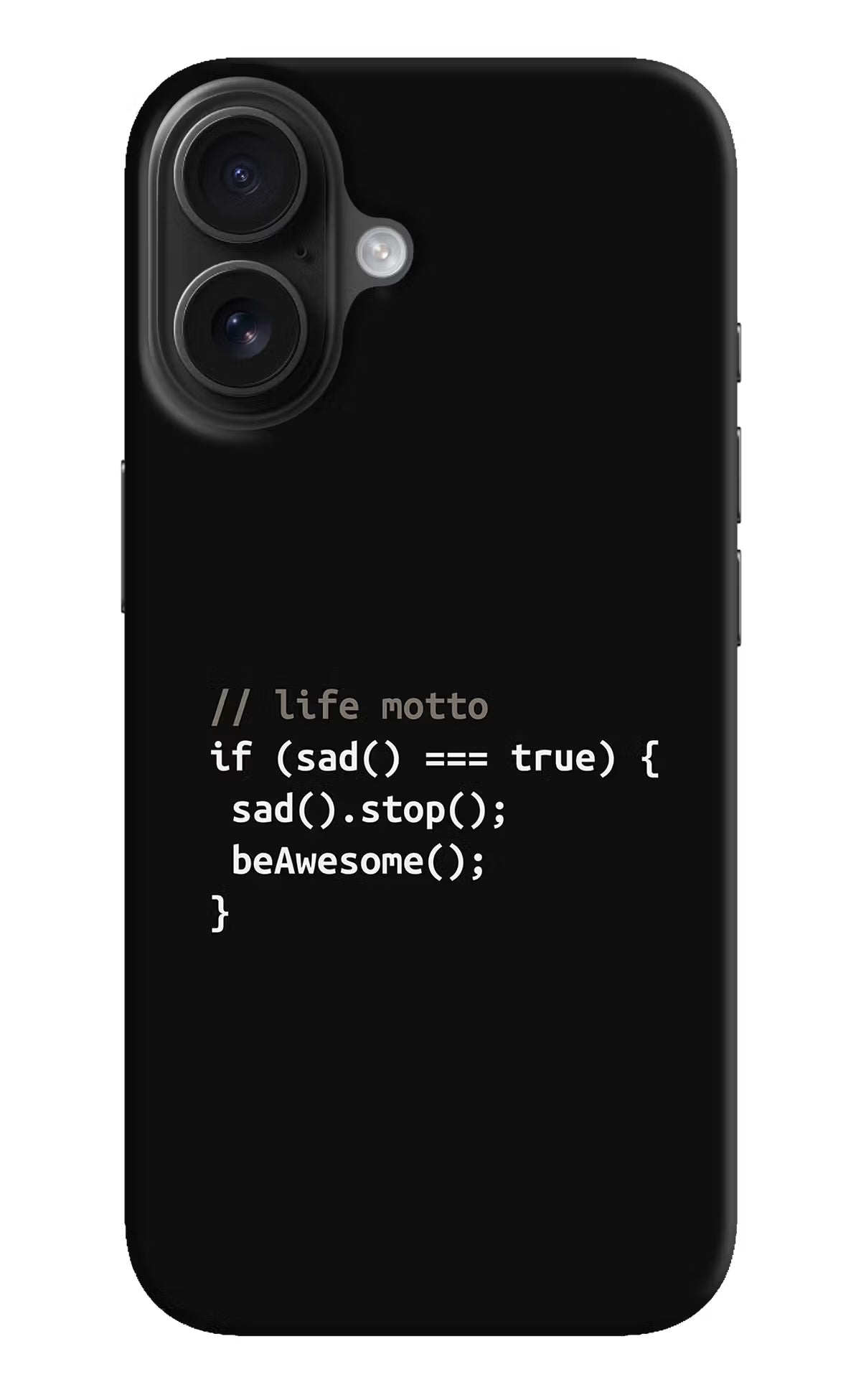 Life Motto Code iPhone 16 Hard Case Back Cover by Casekaro