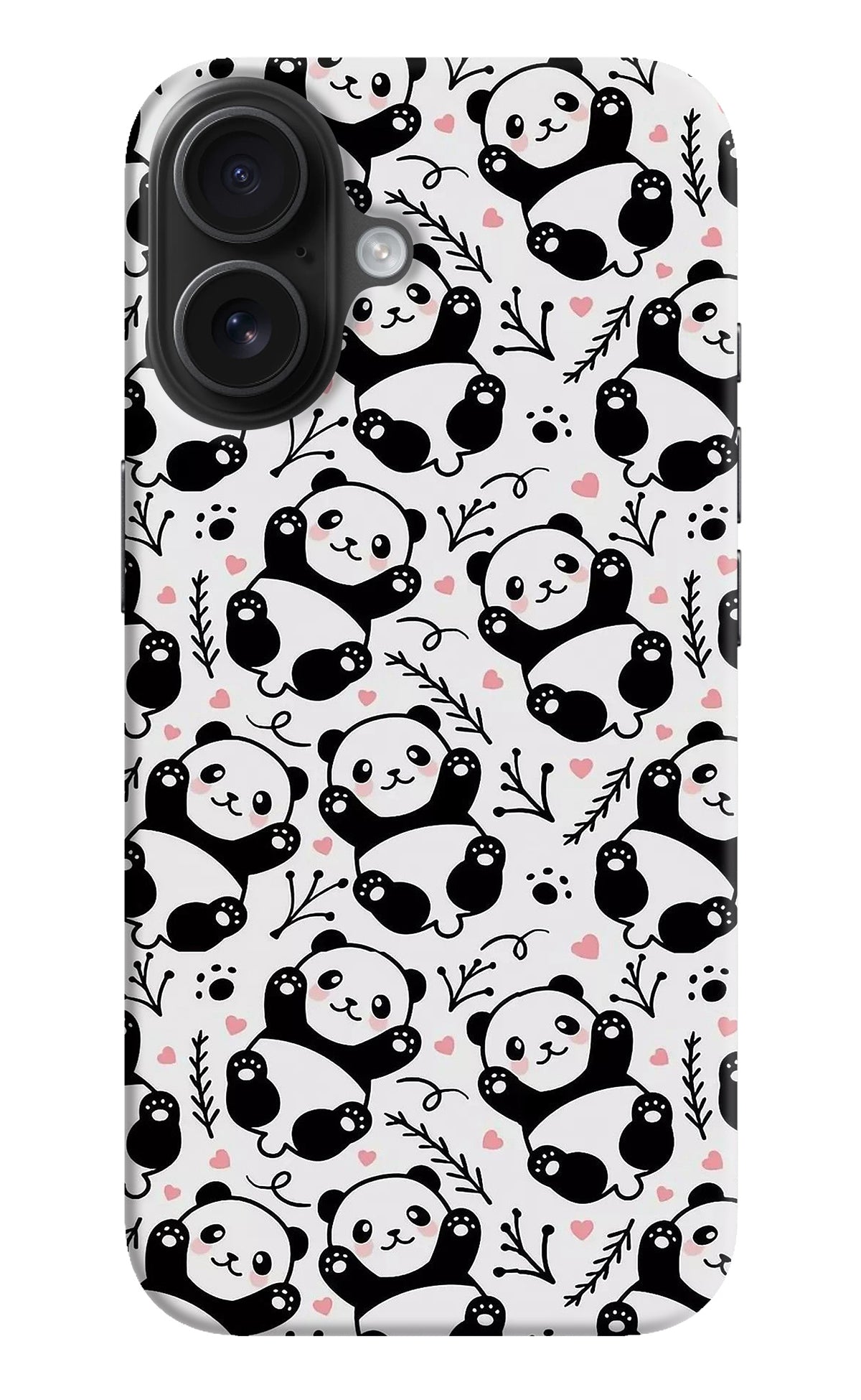 Cute Panda iPhone 16 Back Cover