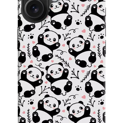 Cute Panda iPhone 16 Hard Case Back Cover by Casekaro