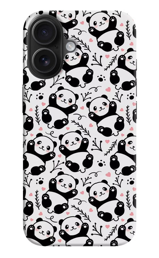 Cute Panda iPhone 16 Hard Case Back Cover by Casekaro