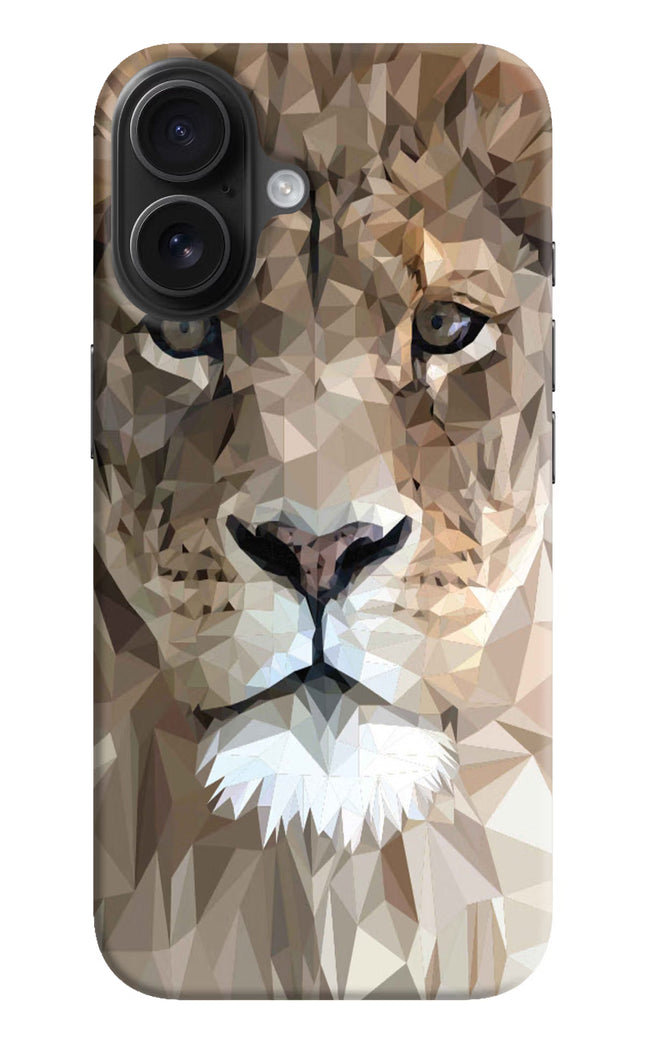 Lion Art iPhone 16 Hard Case Back Cover by Casekaro