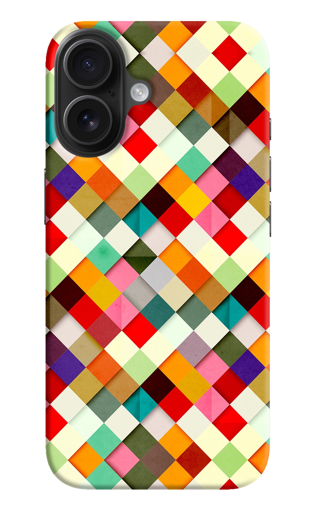 Geometric Abstract Colorful iPhone 16 Back Cover