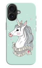 Unicorn Wallpaper iPhone 16 Hard Case Back Cover by Casekaro