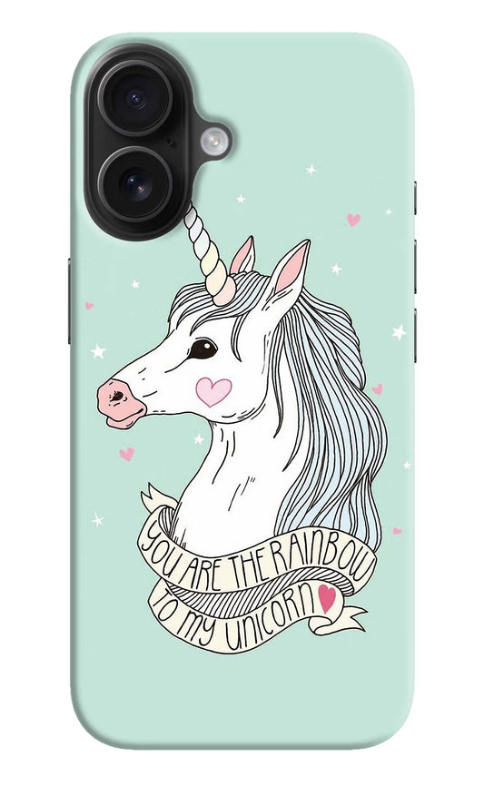 Unicorn Wallpaper iPhone 16 Hard Case Back Cover by Casekaro