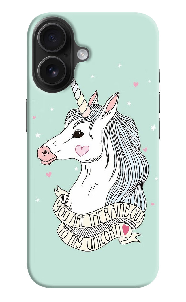 Unicorn Wallpaper iPhone 16 Hard Case Back Cover by Casekaro