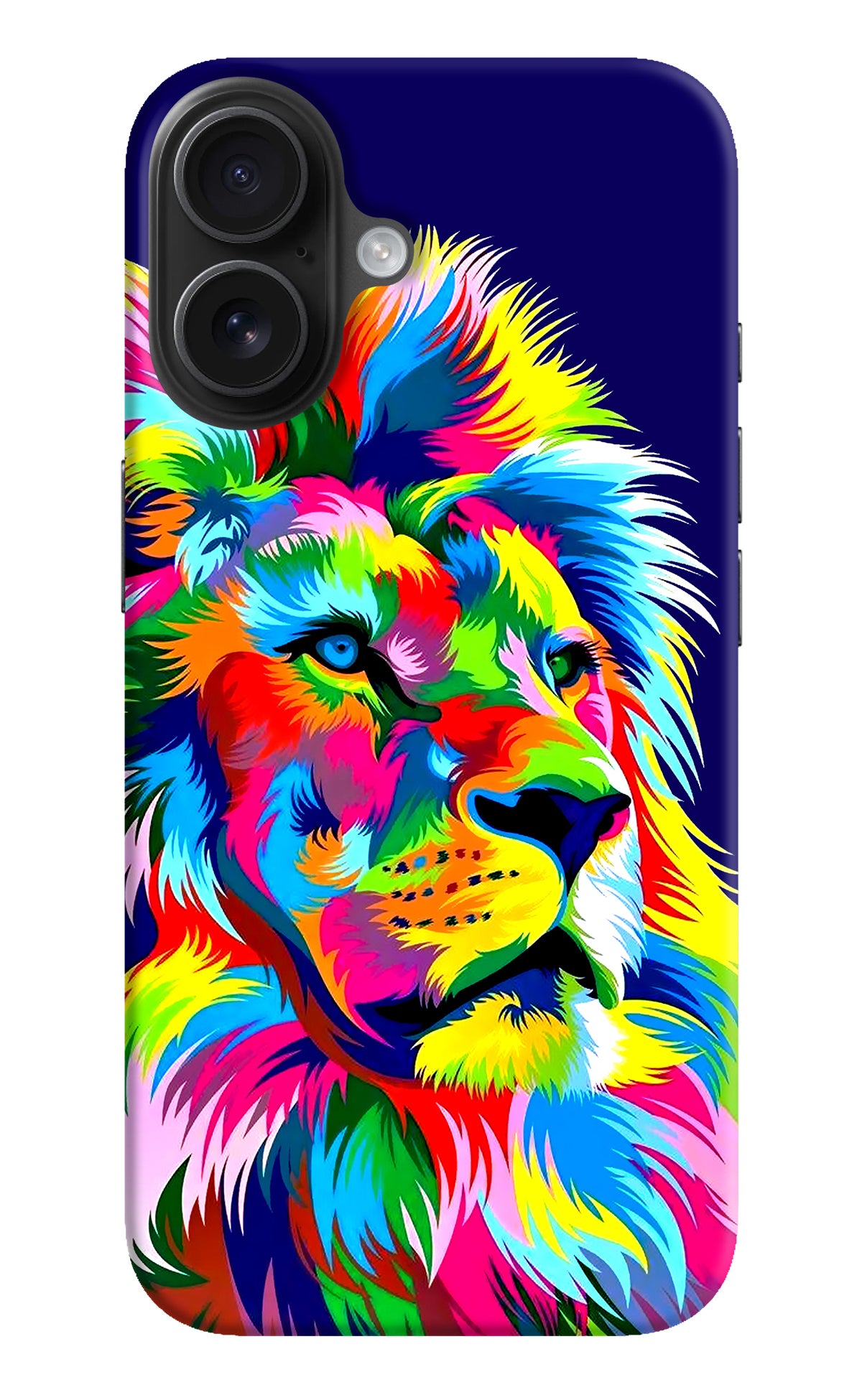 Vector Art Lion iPhone 16 Back Cover