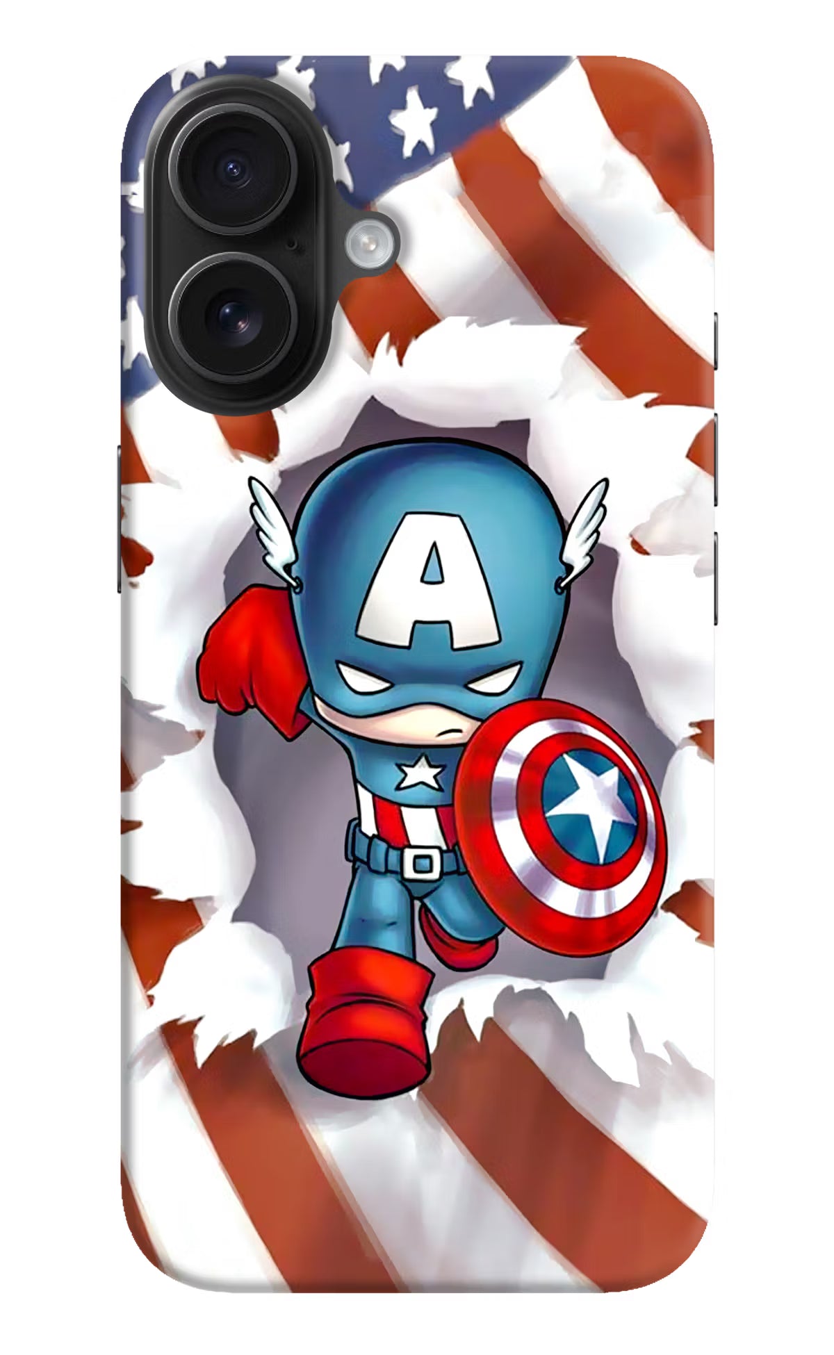 Captain America iPhone 16 Hard Case Back Cover by Casekaro