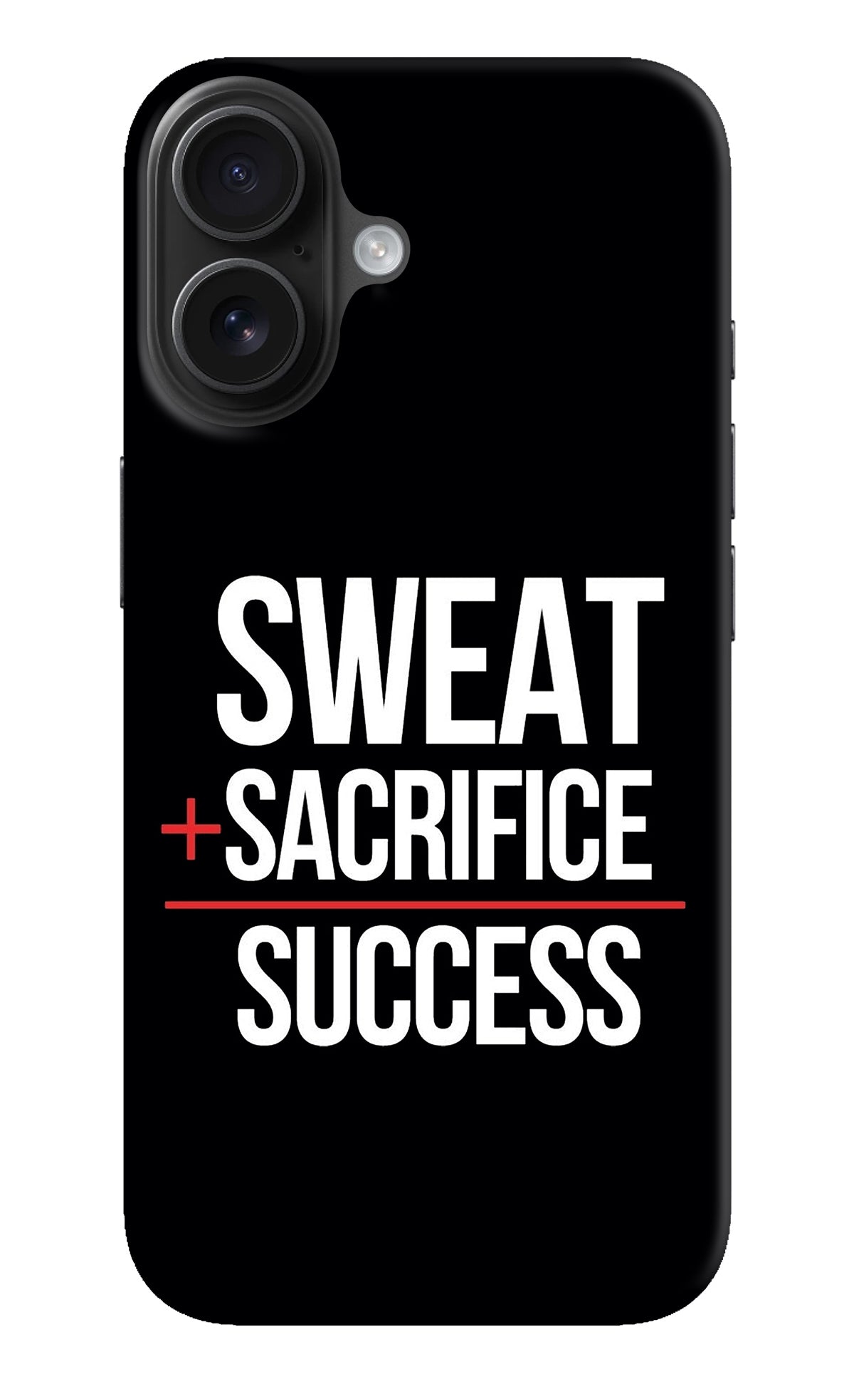 Sweat Sacrifice Success iPhone 16 Back Cover