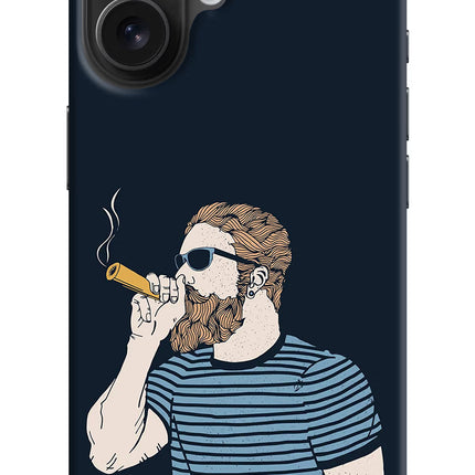 Smoking iPhone 16 Hard Case Back Cover by Casekaro