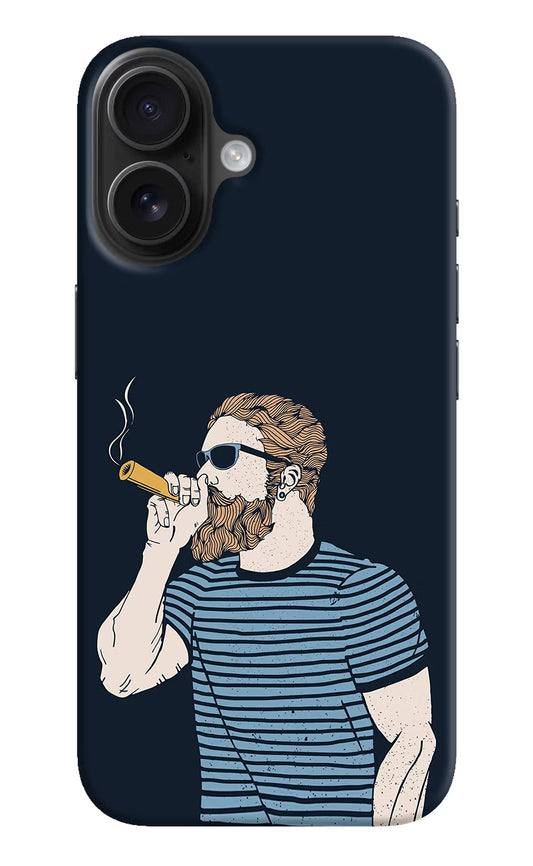 Smoking iPhone 16 Hard Case Back Cover by Casekaro