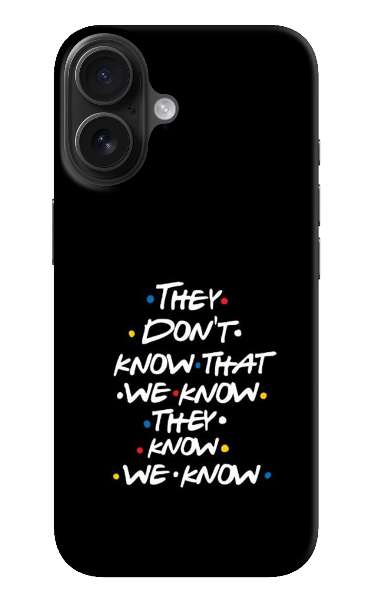 FRIENDS Dialogue iPhone 16 Back Cover