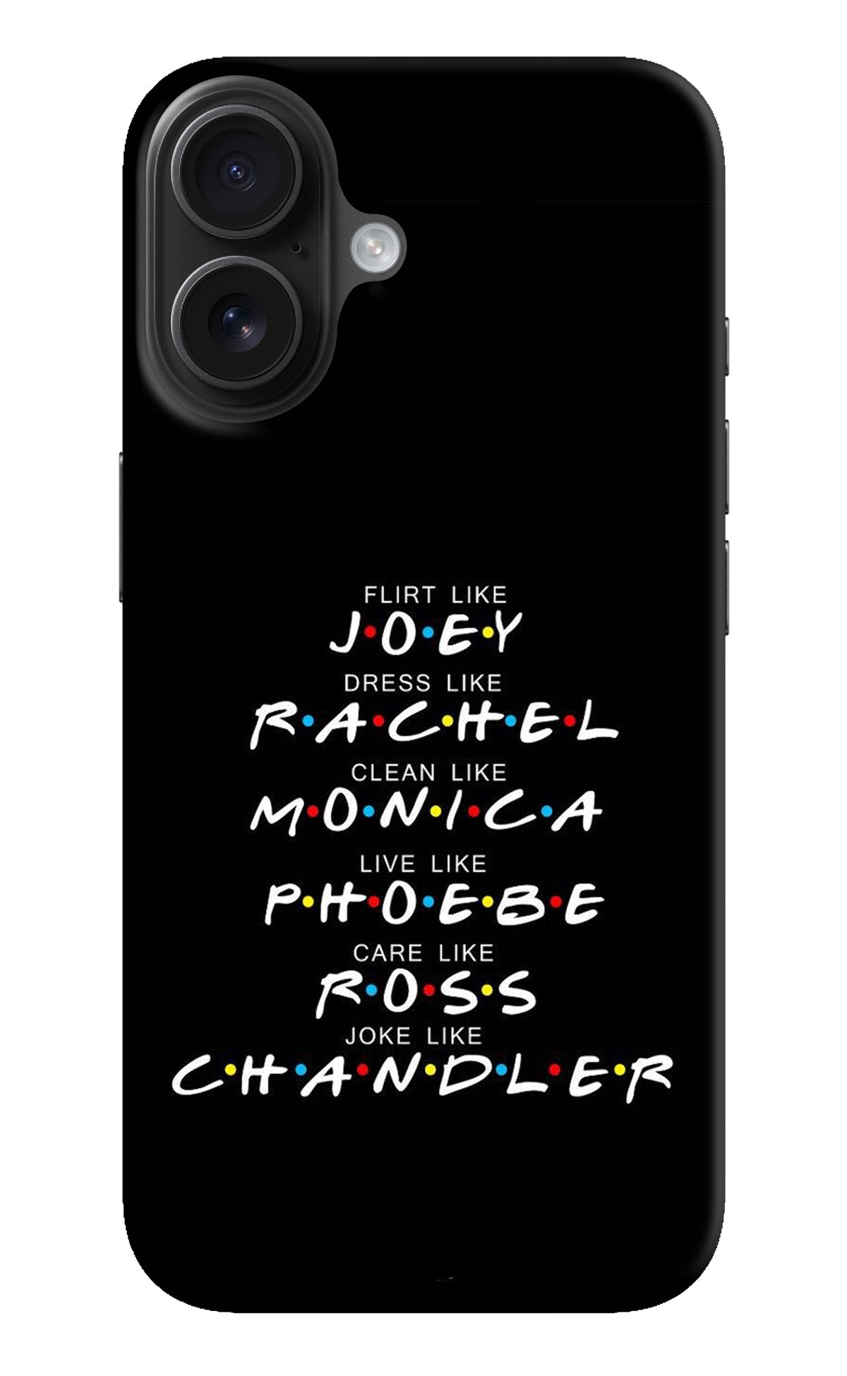 FRIENDS Character iPhone 16 Back Cover