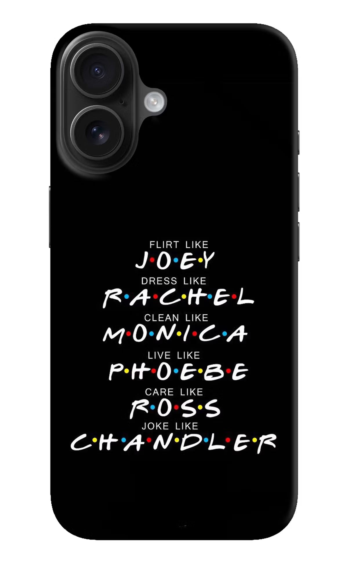 FRIENDS Character iPhone 16 Hard Case Back Cover by Casekaro