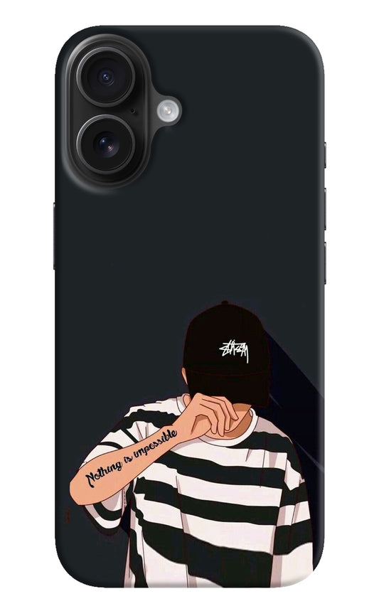 Aesthetic Boy iPhone 16 Back Cover