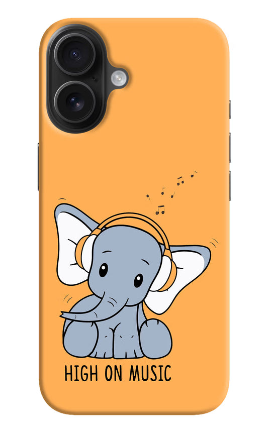 High On Music iPhone 16 Hard Case Back Cover by Casekaro