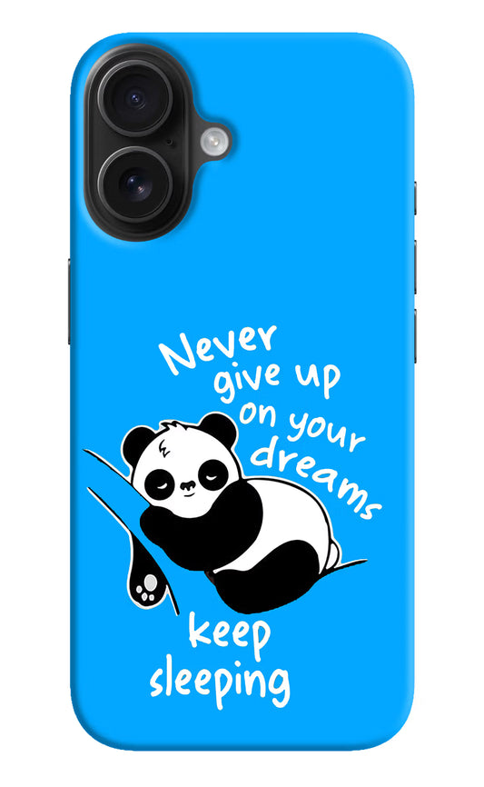 Keep Sleeping iPhone 16 Hard Case Back Cover by Casekaro