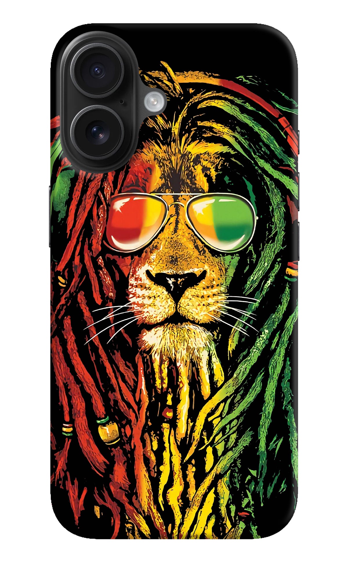 Rasta Lion iPhone 16 Back Cover