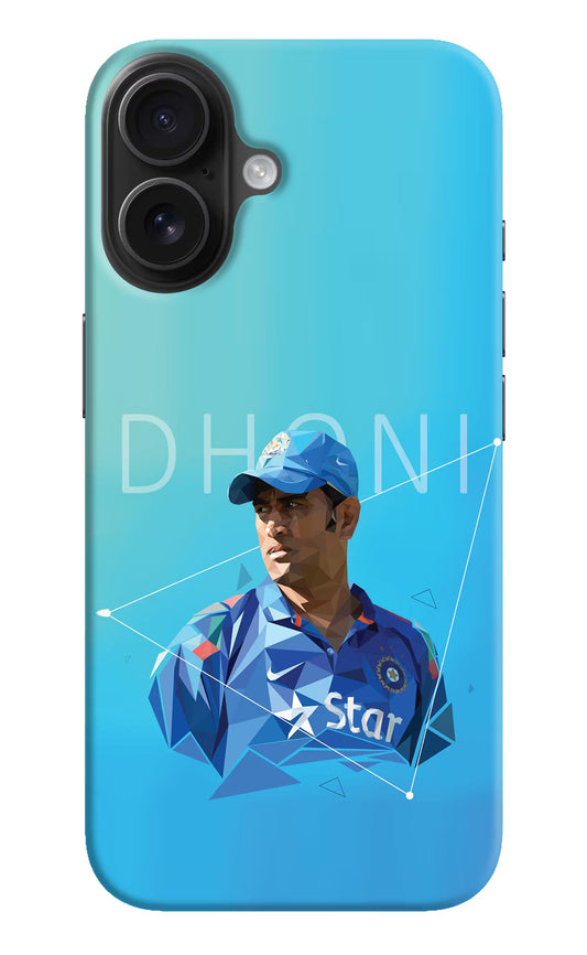 Dhoni Artwork iPhone 16 Hard Case Back Cover by Casekaro