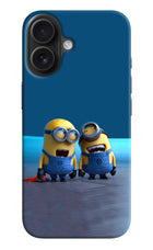 Minion Laughing iPhone 16 Hard Case Back Cover by Casekaro