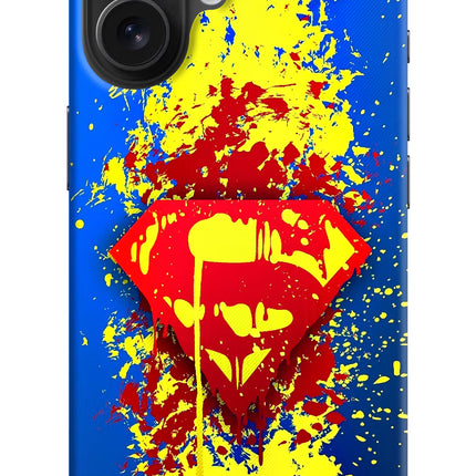 Superman logo iPhone 16 Hard Case Back Cover by Casekaro
