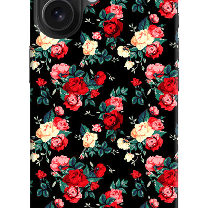 Rose Pattern iPhone 16 Hard Case Back Cover by Casekaro