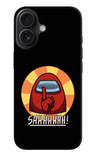 Among Us Shhh! iPhone 16 Hard Case Back Cover by Casekaro