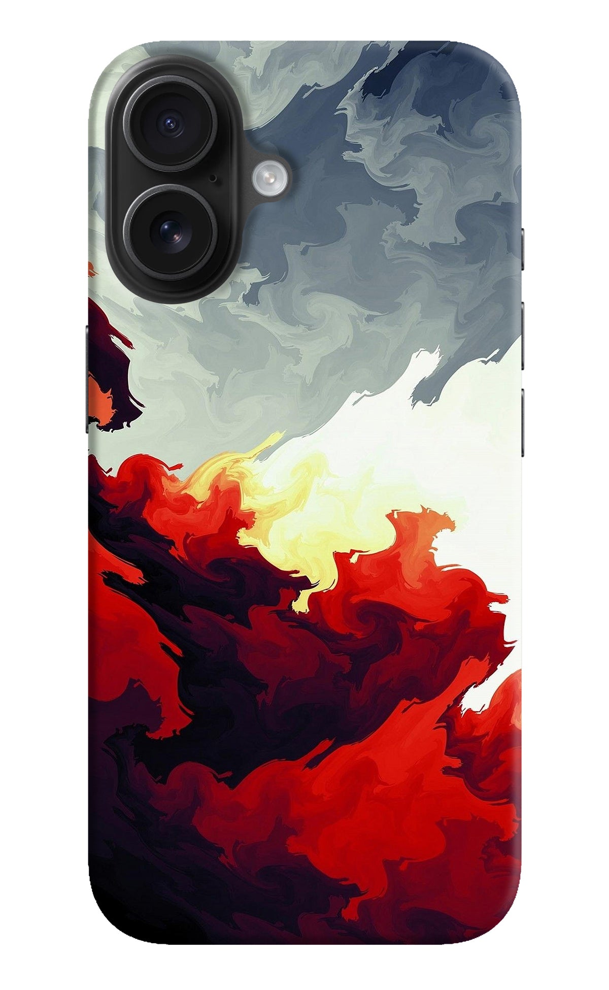 Fire Cloud iPhone 16 Back Cover