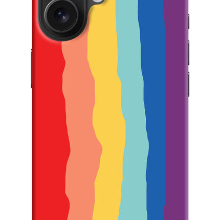 Rainbow iPhone 16 Hard Case Back Cover by Casekaro