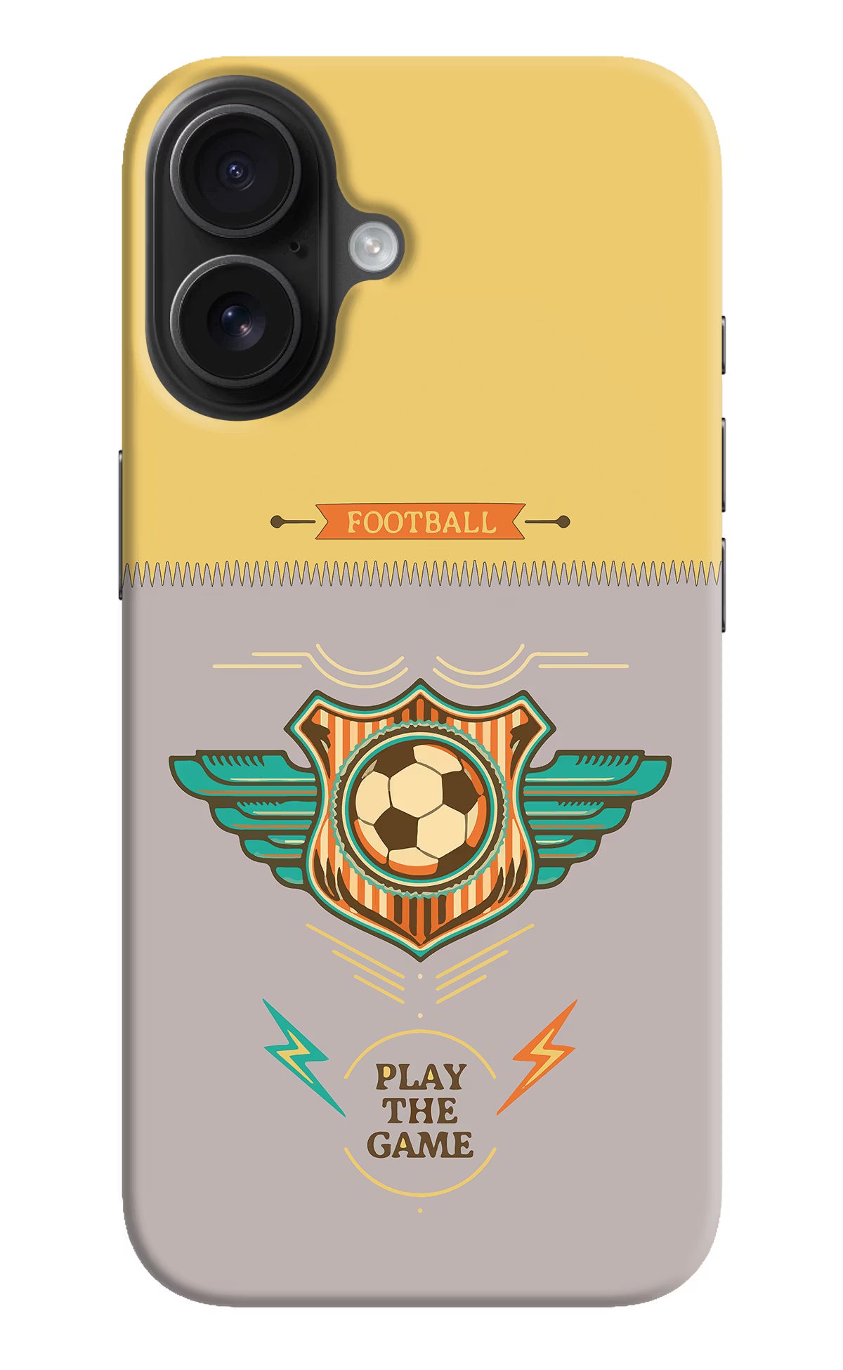Football iPhone 16 Hard Case Back Cover by Casekaro