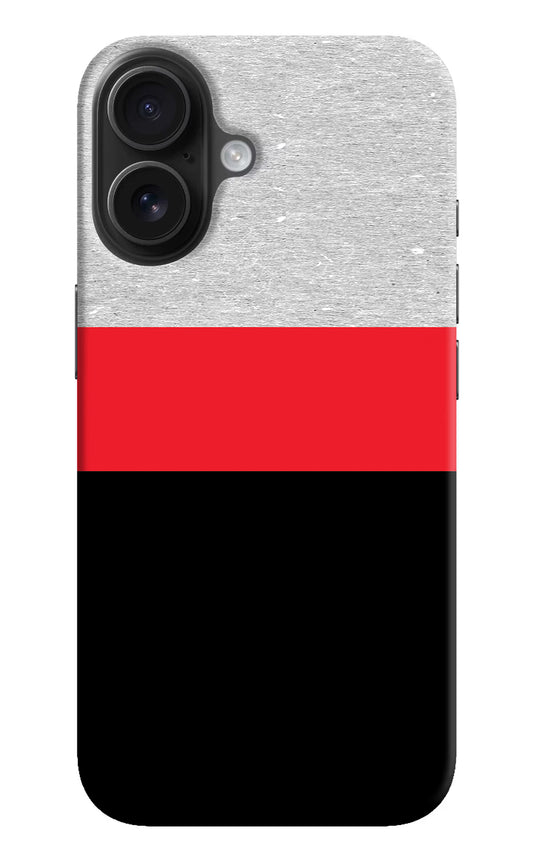 Tri Color Pattern iPhone 16 Hard Case Back Cover by Casekaro