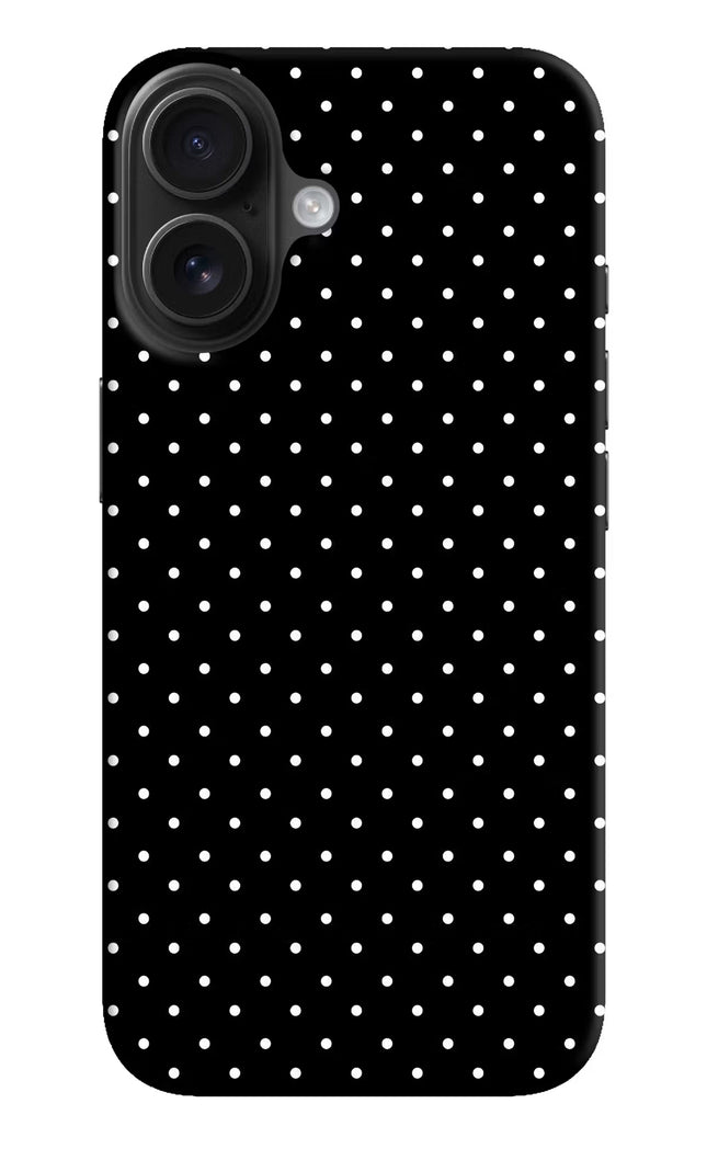 White Dots iPhone 16 Hard Case Back Cover by Casekaro