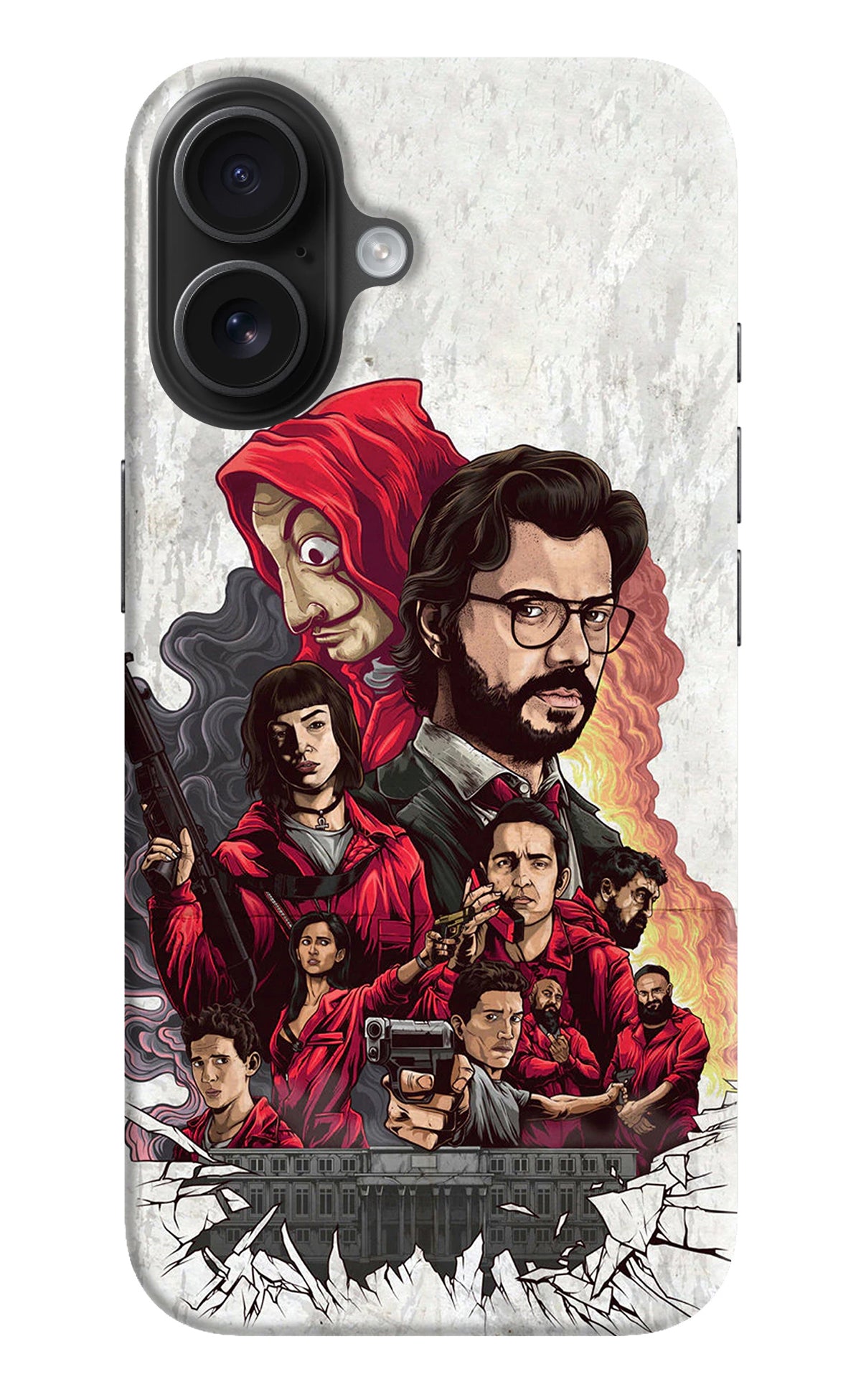 Money Heist Artwork iPhone 16 Back Cover