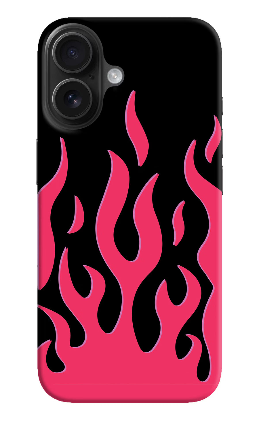 Fire Flames iPhone 16 Back Cover, Hard case