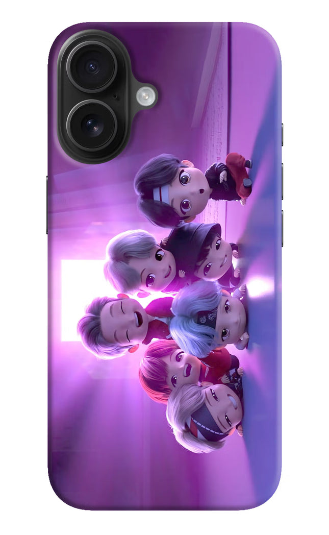BTS Chibi iPhone 16 Hard Case Back Cover by Casekaro