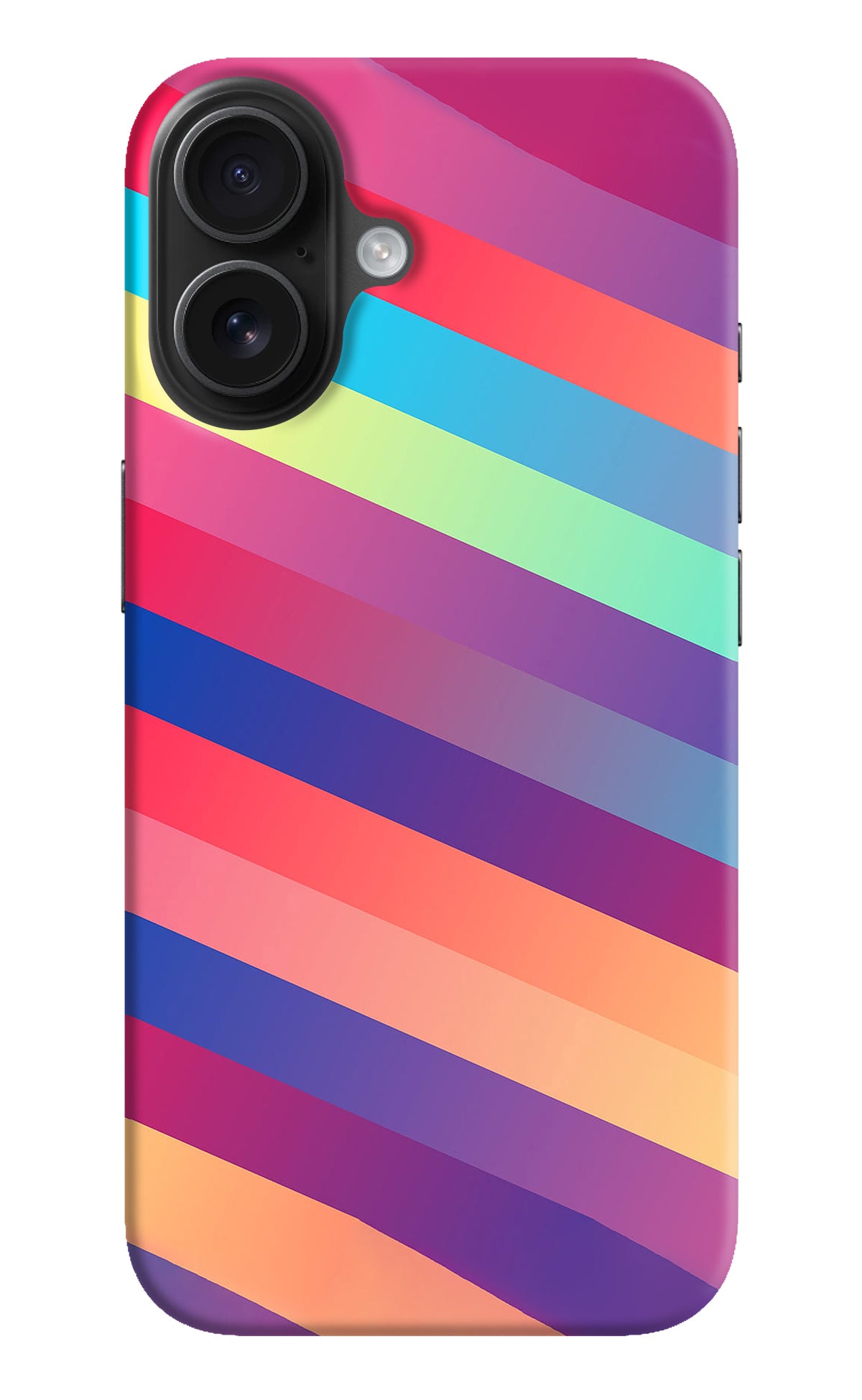 Stripes color iPhone 16 Back Cover