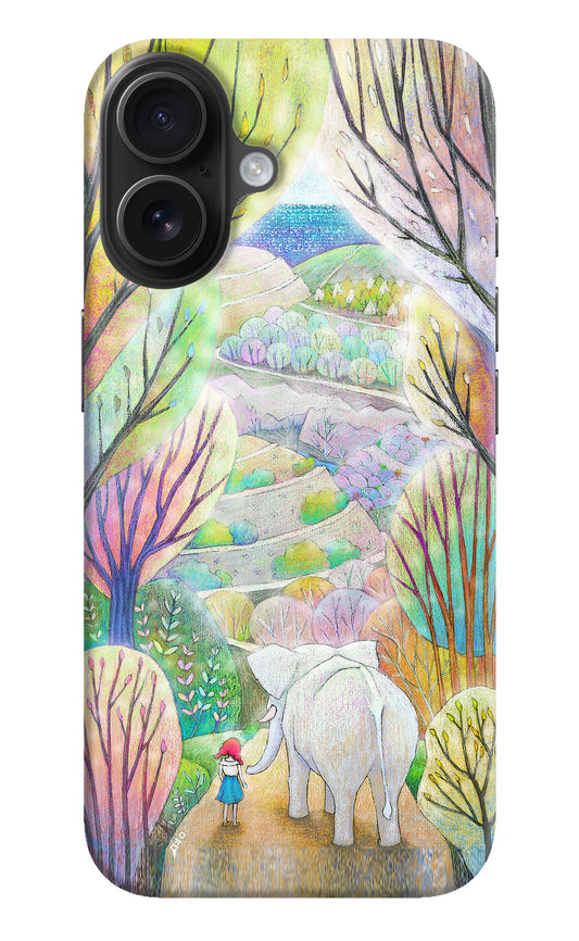 Nature Painting iPhone 16 Hard Case Back Cover by Casekaro
