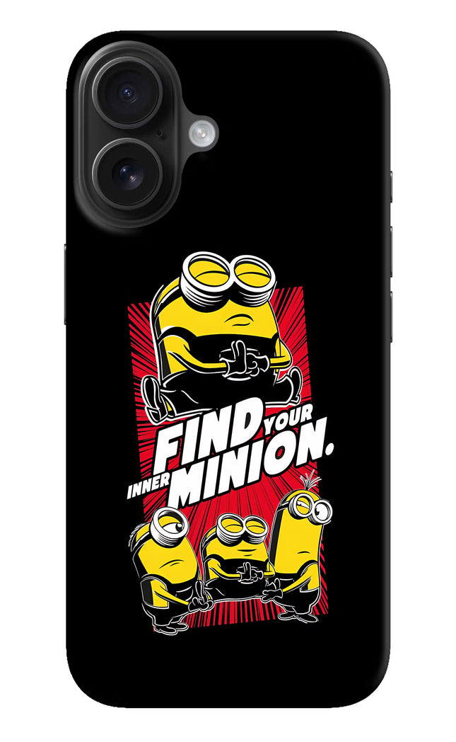 Find your inner Minion iPhone 16 Hard Case Back Cover by Casekaro