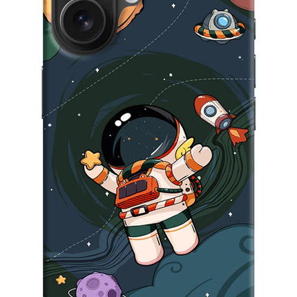 Cartoon Astronaut iPhone 16 Hard Case Back Cover by Casekaro