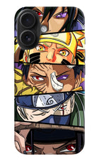 Naruto Character iPhone 16 Hard Case Back Cover by Casekaro