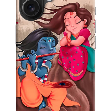 Radhe Krishna iPhone 16 Hard Case Back Cover by Casekaro