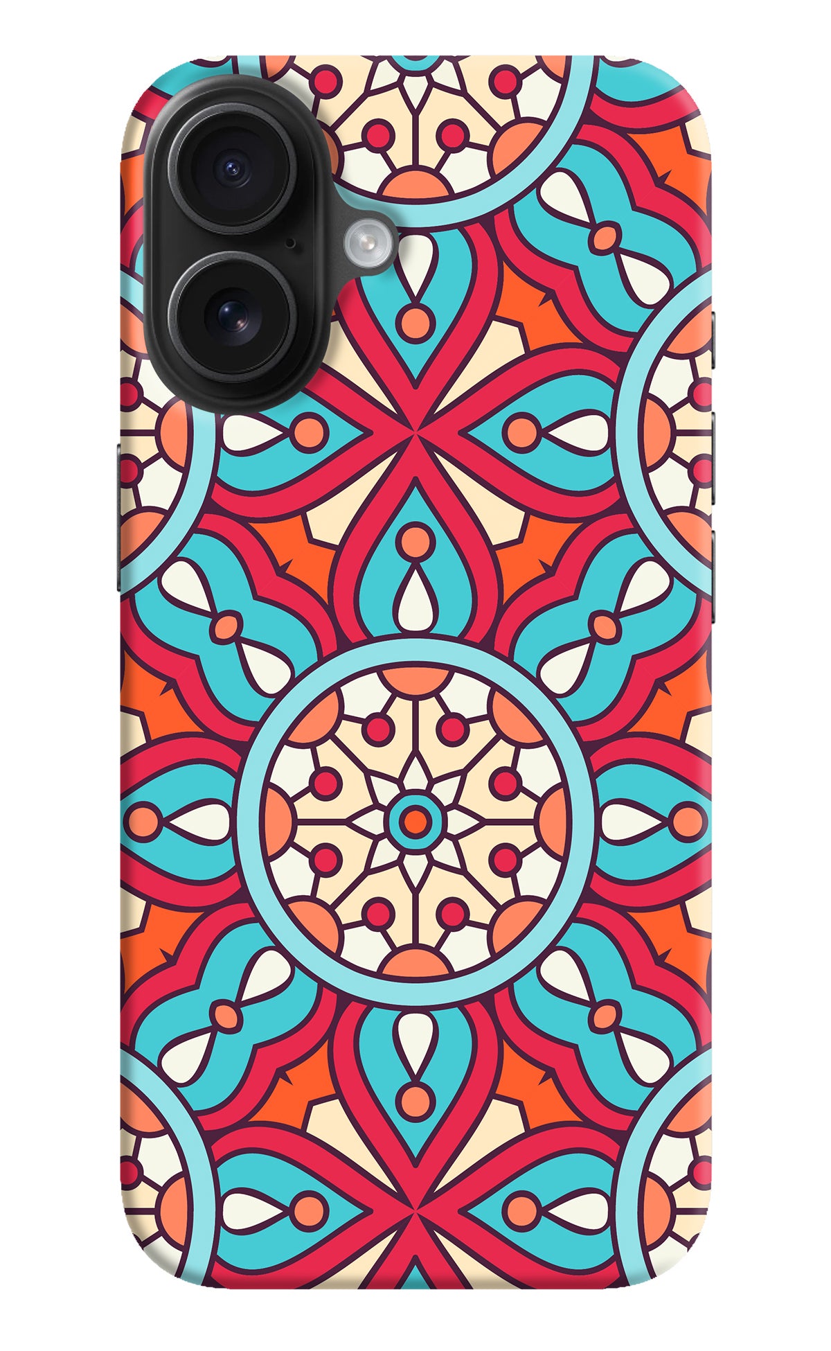 Mandala Geometric iPhone 16 Back Cover