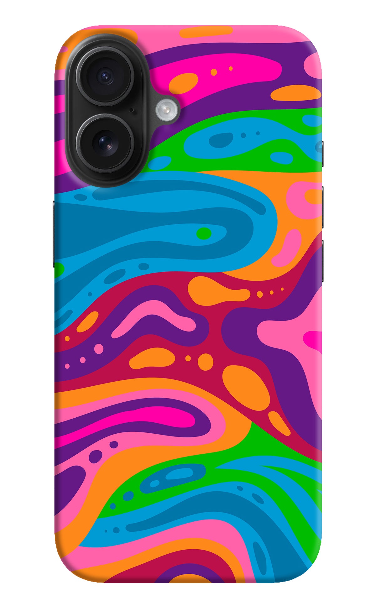 Trippy Pattern iPhone 16 Back Cover