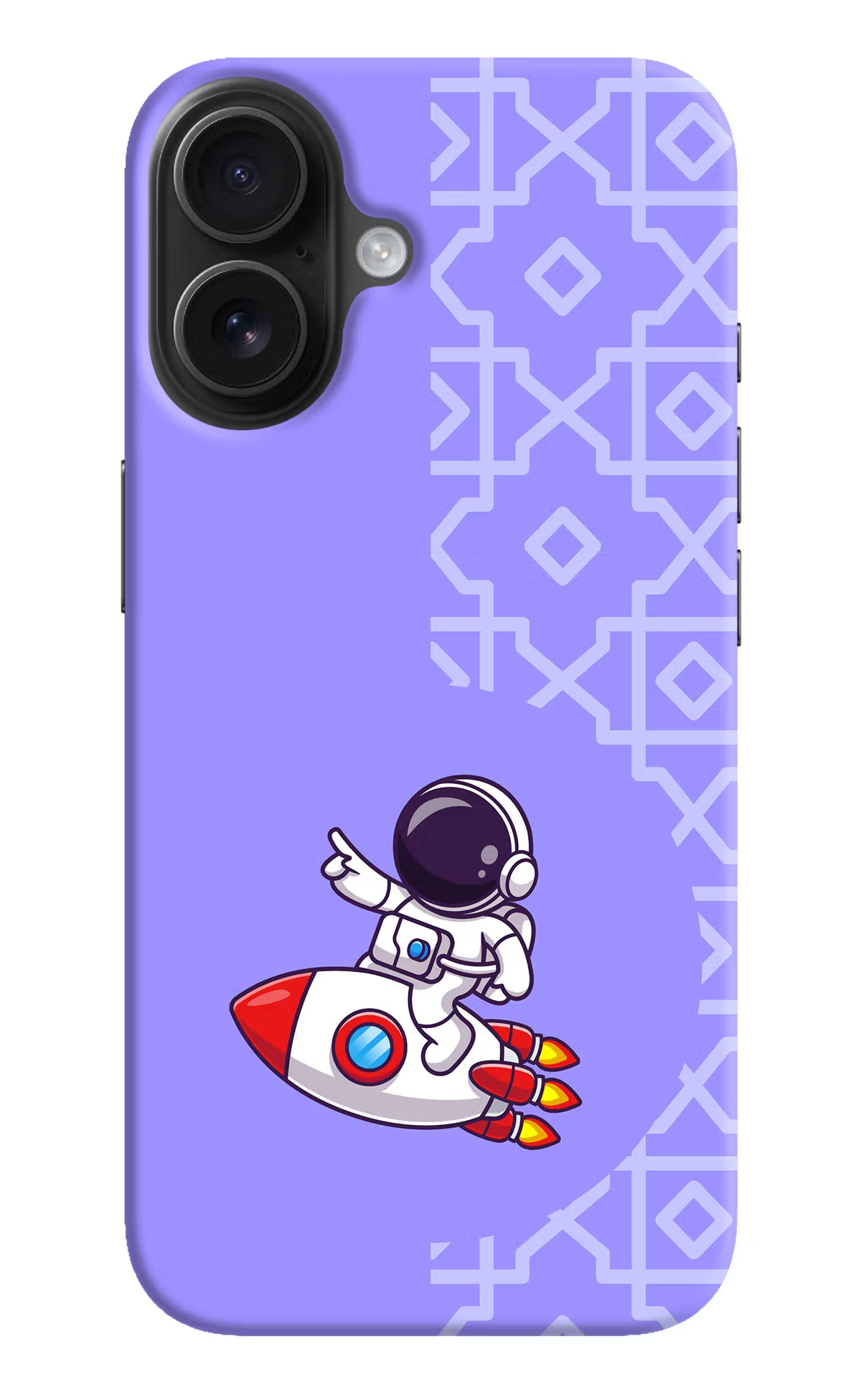 Cute Astronaut iPhone 16 Hard Case Back Cover by Casekaro