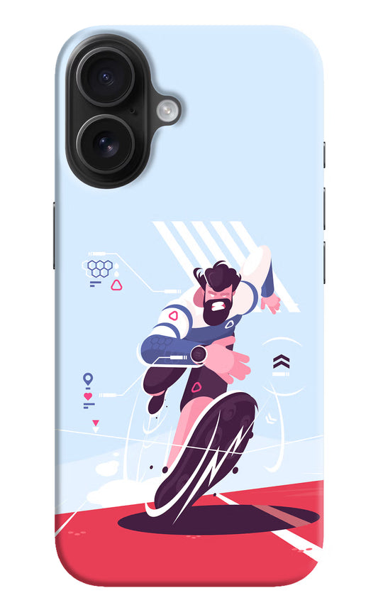 Run Pro iPhone 16 Hard Case Back Cover by Casekaro